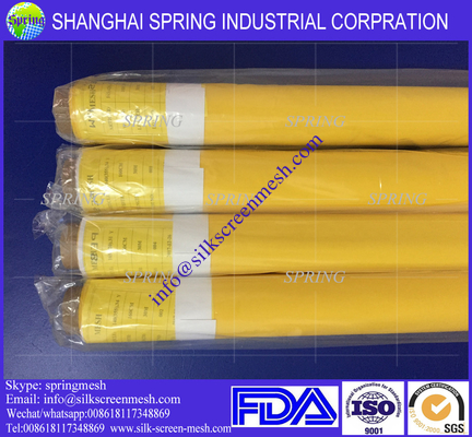 Yellow color 110 monofilament polyester silk screen printing mesh wholesale