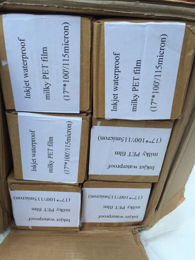 latest company news about Inkjet waterproof milky PET film  1